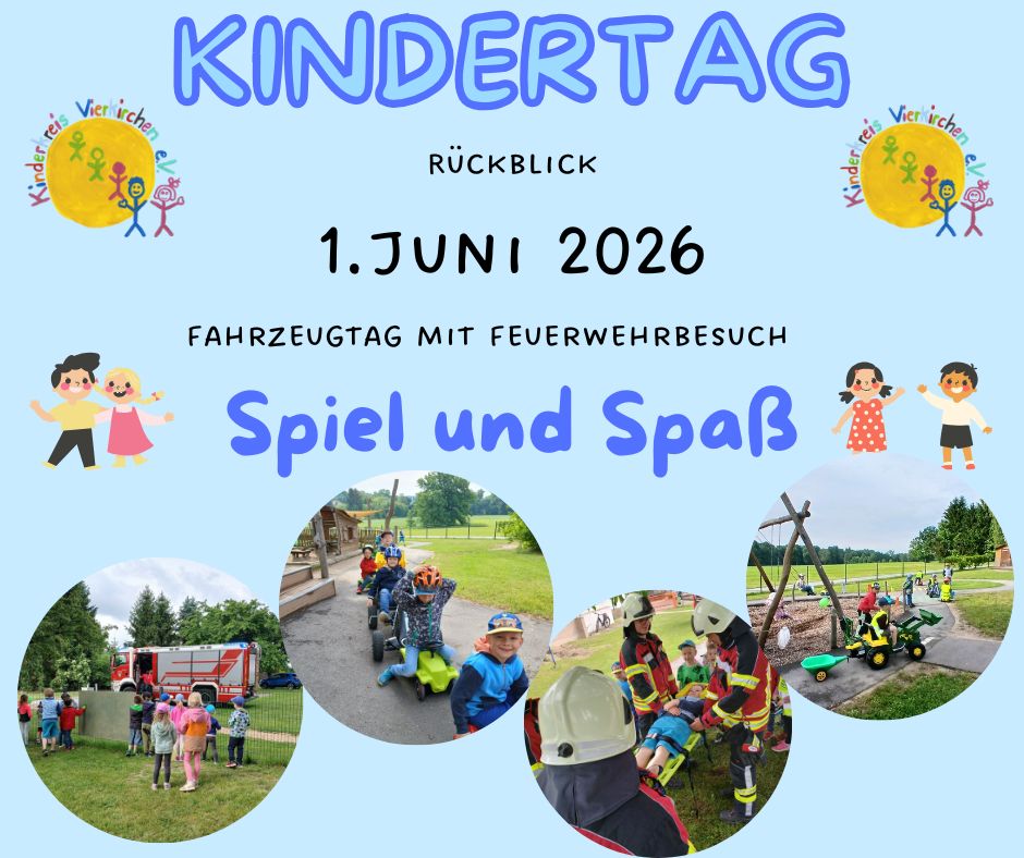 Bunt illustriert Kindertag Einladung Facebook Post 1