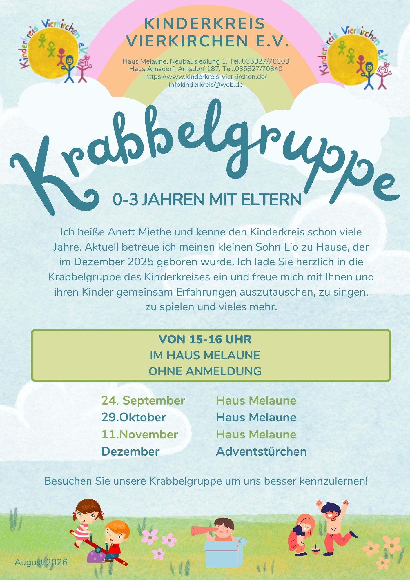 Flyer Krabbelgruppe 2